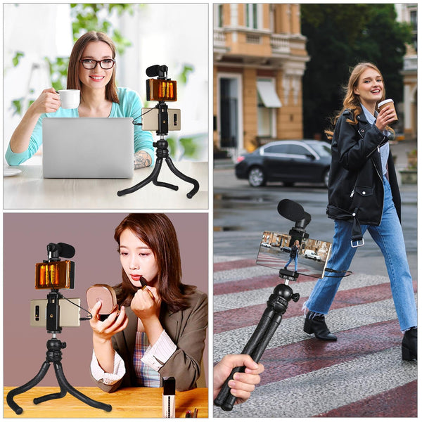 Flexible Mini Octopus Tripod With Ball Head And Phone Clamp For Cameras Smartphones Tripods & Monopods