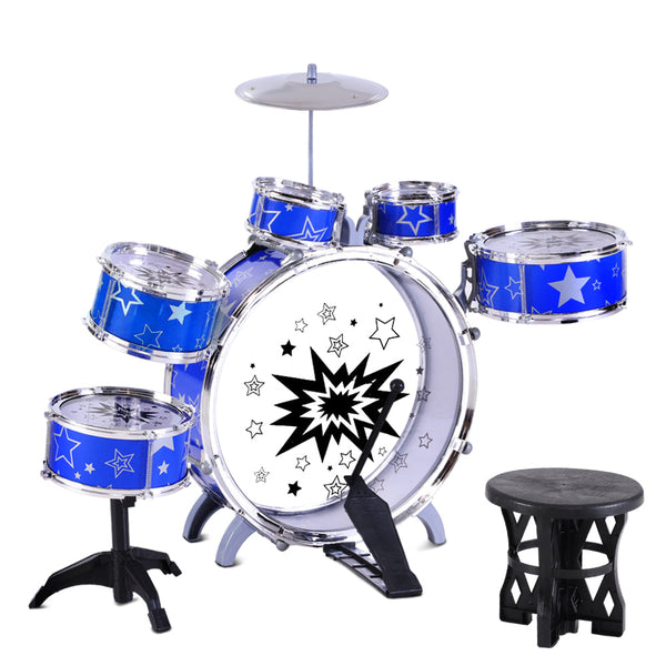 Keezi 11 Piece Kids Drum Set Drum Kits