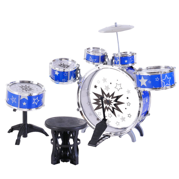 Keezi 11 Piece Kids Drum Set Drum Kits
