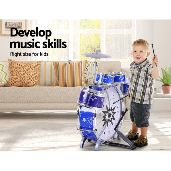 Keezi 11 Piece Kids Drum Set Drum Kits