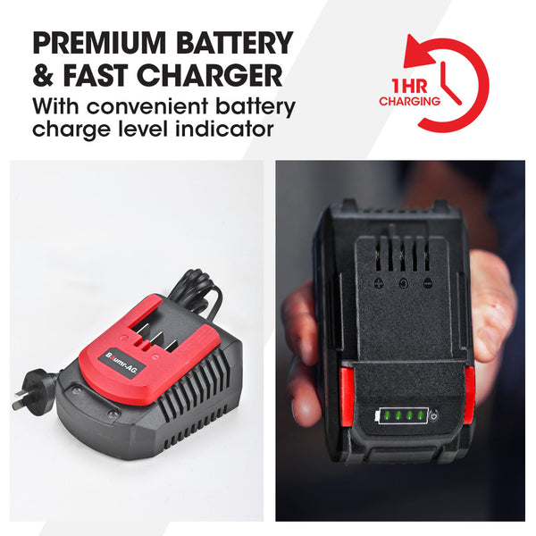 Baumr Ag Baumr Ag Ln3 20V Sync Cordless 2In1 Line Trimmer & Lawn Edger With Battery And Charger Kit Head Guide Wheel String Trimmers