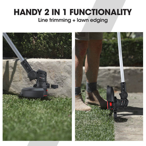 Baumr Ag Baumr Ag Ln3 20V Sync Cordless 2In1 Line Trimmer & Lawn Edger With Battery And Charger Kit Head Guide Wheel String Trimmers