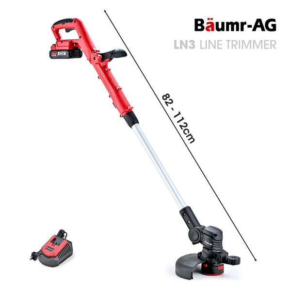 Baumr Ag Baumr Ag Ln3 20V Sync Cordless 2In1 Line Trimmer & Lawn Edger With Battery And Charger Kit Head Guide Wheel String Trimmers