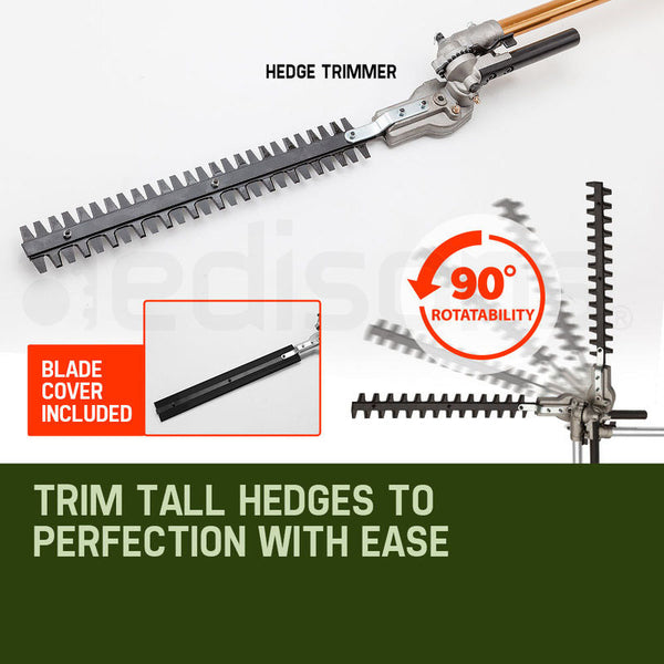 Baumr Ag 65Cc Long Reach Pole Chainsaw Hedge Trimmer Pruner Saw Tree Multi Tool Chainsaws