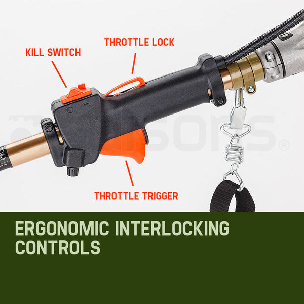 Baumr Ag 65Cc Long Reach Pole Chainsaw Hedge Trimmer Pruner Saw Tree Multi Tool Chainsaws