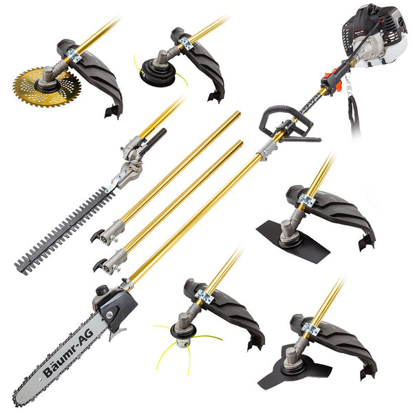 Baumr Ag Pole Chainsaw Brush Cutter Whipper Snipper Hedge Trimmer Saw Multi Tool Hedge Trimmers