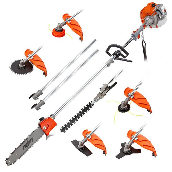 Mtm Pole Chainsaw Brush Cutter Whipper Snipper Hedge Trimmer Saw Multi Tool 62Cc Chainsaws