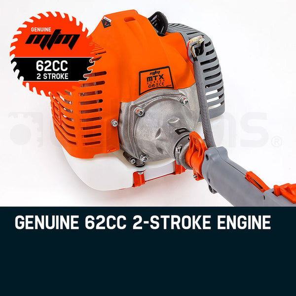 Mtm Pole Chainsaw Brush Cutter Whipper Snipper Hedge Trimmer Saw Multi Tool 62Cc Chainsaws