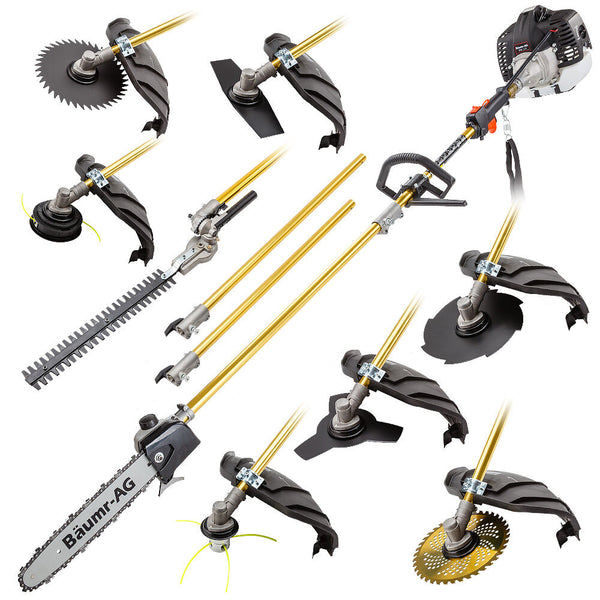 Baumr Ag Pole Chainsaw Brush Cutter Whipper Snipper Hedge Trimmer Multi Tool Hedge Trimmers