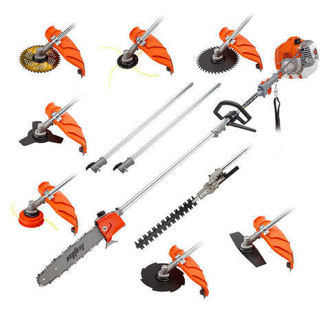Mtm 62Cc Pole Chainsaw Hedge Trimmer Saw Brush Cutter Whipper Snipper Multi Tool Chainsaws