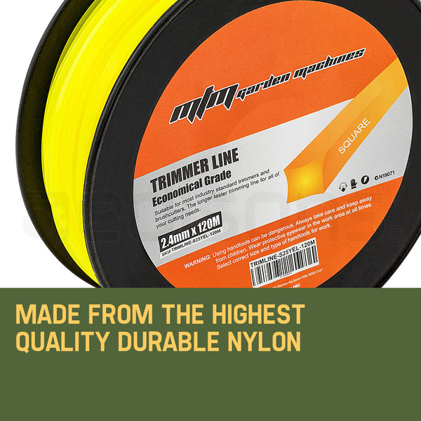 Mtm 2.4Mm X 120M Trimmer Line Whipper Snipper Cord Brush Cutter Brushcutter String Trimmer Parts