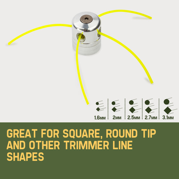 Mtm Trimmer Head 4 Line Nylon Alloy Whipper Snipper Brush Cutter Brushcutter String Trimmers