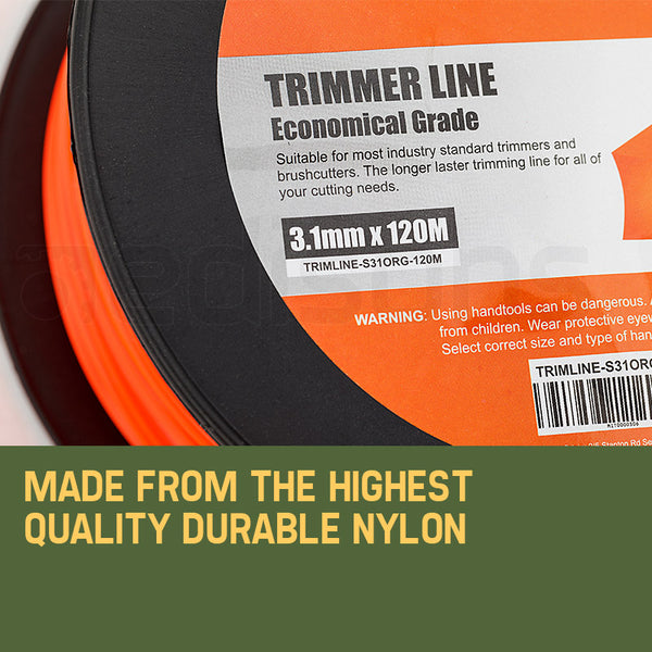 Mtm Trimmer Line 3.1Mm X 120M Whipper Snipper Cord Brush Cutter Brushcutter String Trimmer Parts