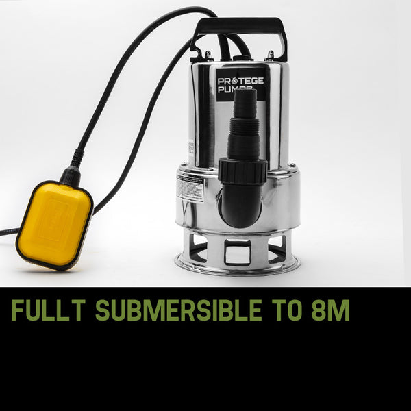 Protege 1500W Submersible Dirty Water Pump Bore Tank Well Steel Automatic Clean Water Pumps &amp; Pressure Tanks