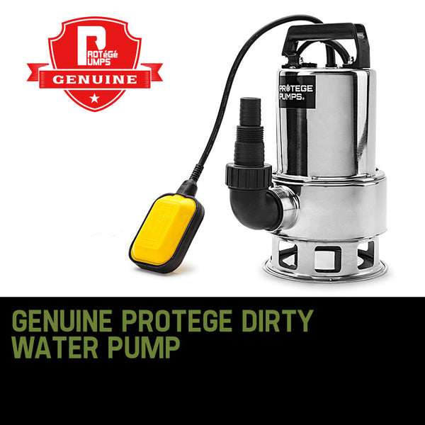 Protege 1500W Submersible Dirty Water Pump Bore Tank Well Steel Automatic Clean Water Pumps &amp; Pressure Tanks