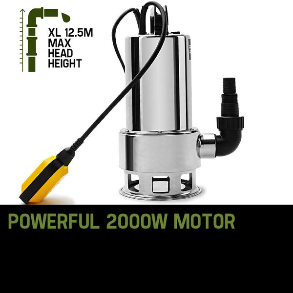 Protege 2000W Submersible Dirty Water Pump Bore Tank Well Steel Automatic Water Pumps & Pressure Tanks
