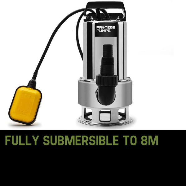Protege 2000W Submersible Dirty Water Pump Bore Tank Well Steel Automatic Water Pumps & Pressure Tanks