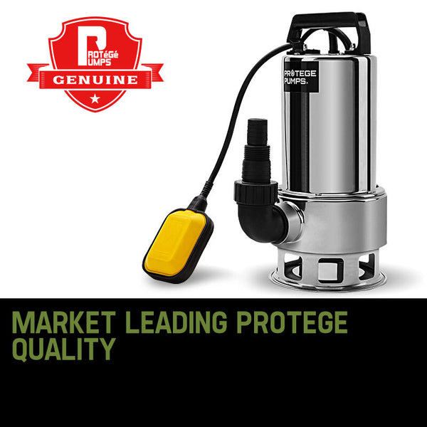 Protege 2000W Submersible Dirty Water Pump Bore Tank Well Steel Automatic Water Pumps & Pressure Tanks