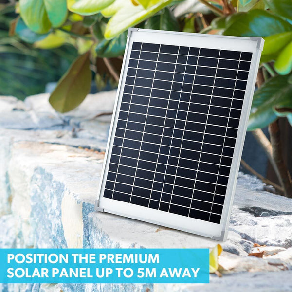 Protege 10W Solar Powered Water Fountain Pump Pond Kit With Eco Filter Box Outdoor Fountains