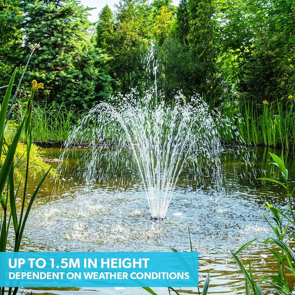 Protege 10W Solar Powered Water Fountain Pump Pond Kit With Eco Filter Box Outdoor Fountains