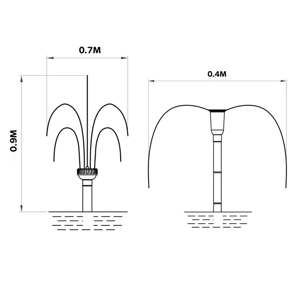 Protege 10W Solar Powered Water Fountain Pump Pond Kit With Eco Filter Box Outdoor Fountains