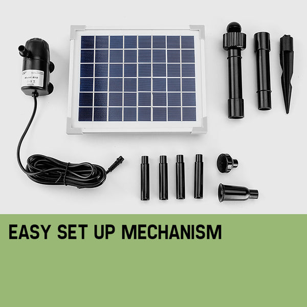 Protege 20W Solar Fountain Submersible Water Pump Power Panel Kit Garden Pond Outdoor Fountains
