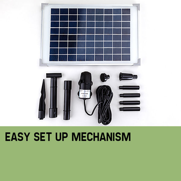Protege 50W Solar Powered Fountain Submersible Water Pump Pond Kit Garden Panel Outdoor Fountains