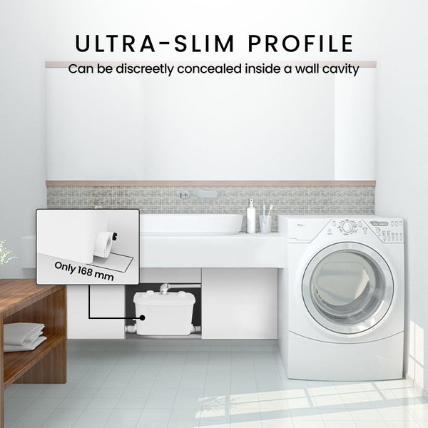 Protege Grey Water Pump With 3 Inlet For House Bathroom Shower Sink Washing Machine Washing Machines