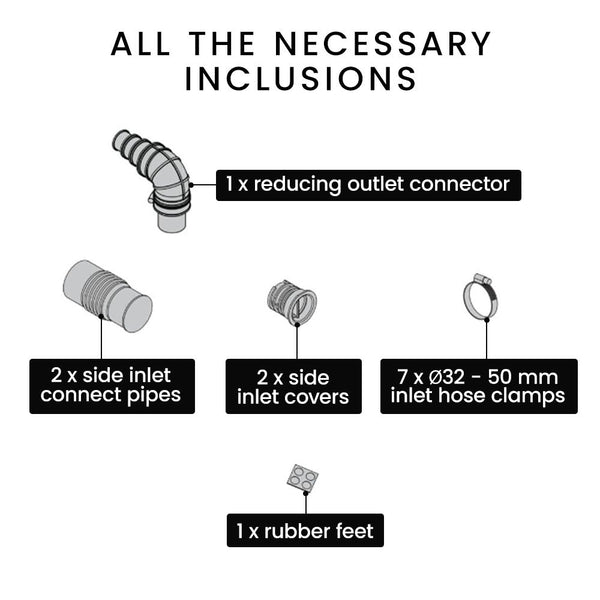 Protege Grey Water Pump With 3 Inlet For House Bathroom Shower Sink Washing Machine Washing Machines