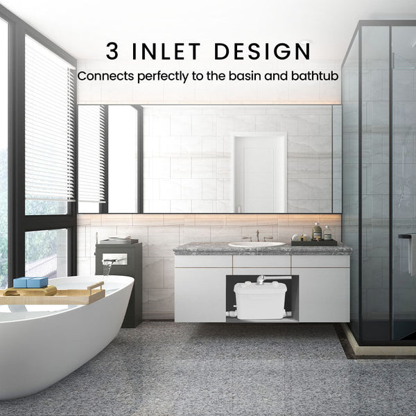 Protege Grey Water Pump With 3 Inlet For House Bathroom Shower Sink Washing Machine Washing Machines