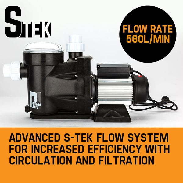 2000W Swimming Pool Spa Water Pump Electric Self Priming Filter 33600L/H Pool Pumps