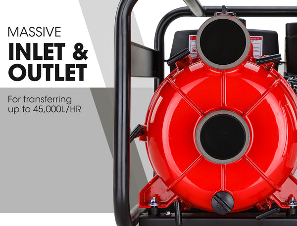 Warton 8Hp 3' Petrol Trash Water Transfer Pump High Flow Irrigation Water Pumps & Pressure Tanks