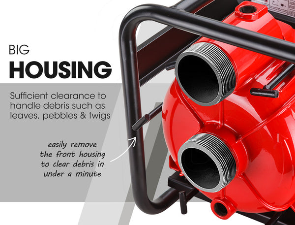 Warton 8Hp 3' Petrol Trash Water Transfer Pump High Flow Irrigation Water Pumps & Pressure Tanks