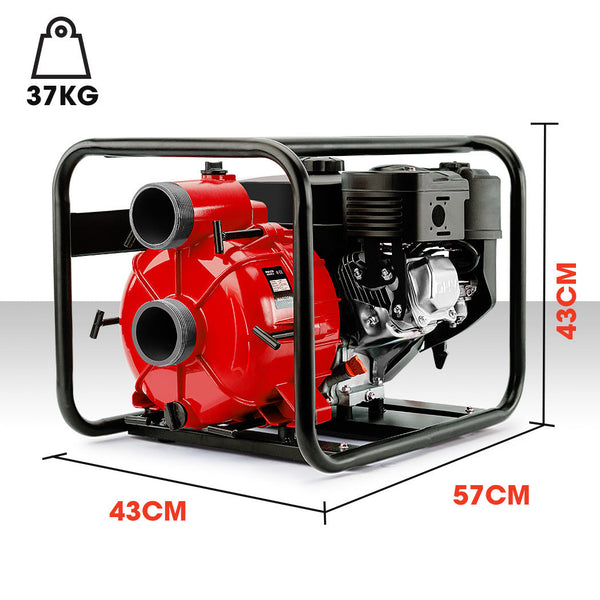 Warton 8Hp 3' Petrol Trash Water Transfer Pump High Flow Irrigation Water Pumps & Pressure Tanks