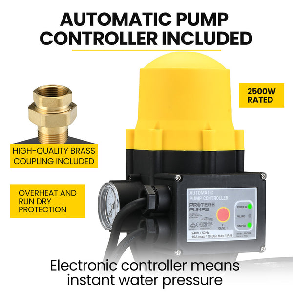Protege High Pressure Auto Water Pump Electric Digital Controller Water Pumps & Pressure Tanks
