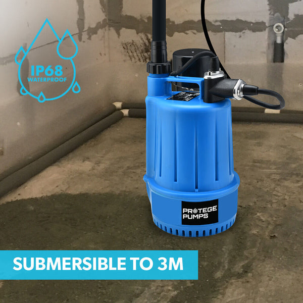 Protege Tight Access Clean/Grey Water Submersible Sump Pump Vertical Float Switch Water Pumps & Pressure Tanks