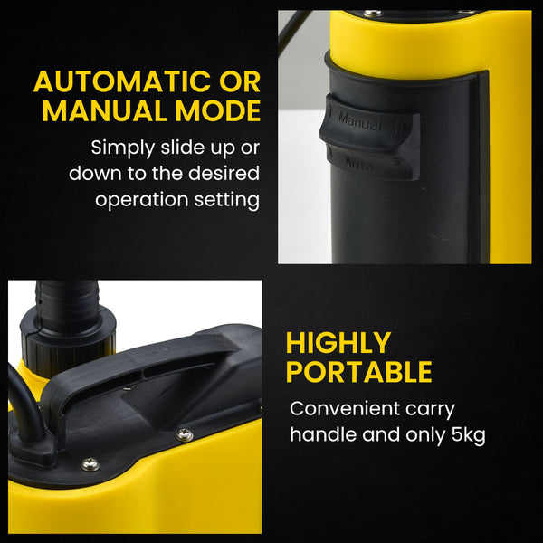 Protege Tight Access Clean/Grey Water Submersible Sump Pump Integrated Float Switch Water Pumps & Pressure Tanks