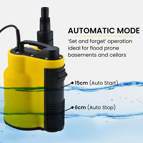 Protege Tight Access Clean/Grey Water Submersible Sump Pump Integrated Float Switch Water Pumps & Pressure Tanks