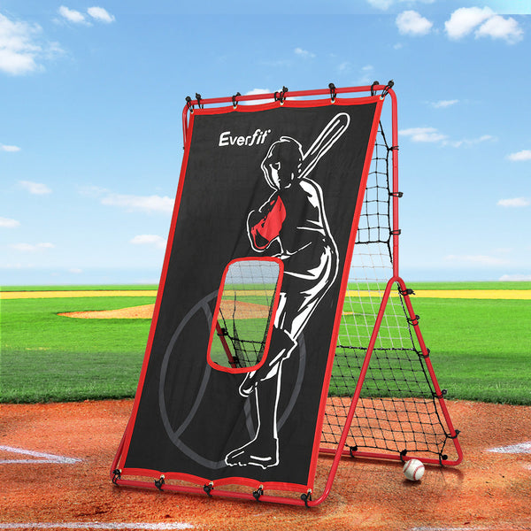 Everfit Baseball Net Rebound Pitching Kit Target Hitter 2 In 1 Training Aid Baseball Batting Cages & Nets