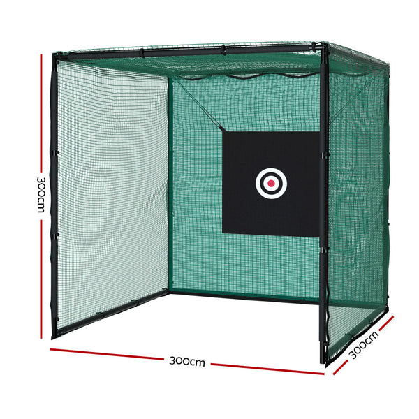 Everfit 3M Golf Practice Net Hitting Cage With Steel Frame Baseball Training Nets Cages & Mats