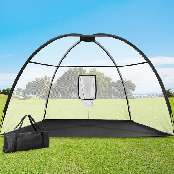 Everfit 3.5M Golf Practice Net Portable Training Aid Driving Target Tent Black Nets Cages & Mats
