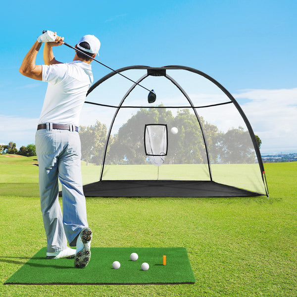 Everfit 3.5M Golf Practice Net With Driving Mat Training Aid Target Hitting Nets Cages & Mats