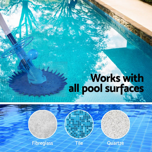 Aquabuddy Pool Cleaner Automatic Vacuum Swimming Floor Climb Wall 10M Pool Cleaners & Vacuums