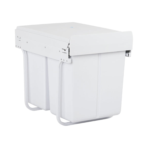 Cefito Pull Out Bin Kitchen Double Basket 2X20l Grey Rubbish Bins