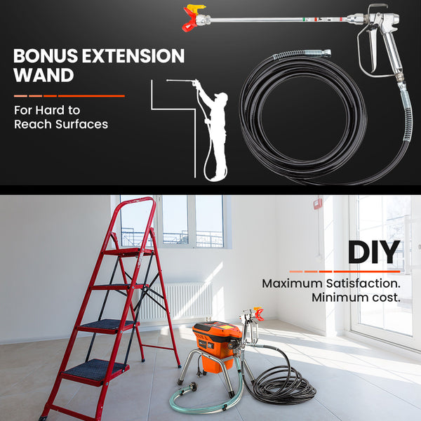 Unimac 740W Electric Airless Paint Sprayer Portable High Pressure Station Gun Paint Sprayers