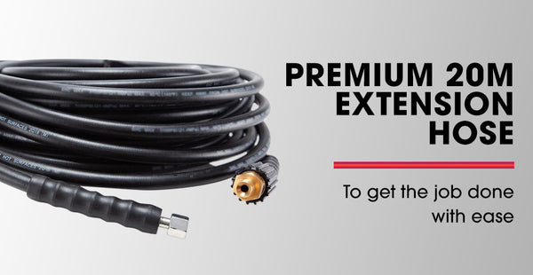 Jet Usa 20M Petrol Pressure Washer Hose Extension With Drain Cleaner Nozzle Accesory Pack Pressure Washer Parts