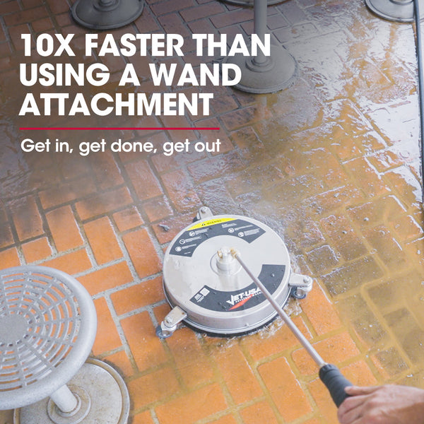 Jet Usa 15" Stainless Steel Pressure Washer Surface Cleaner 1/4" Fitting For Concrete Driveway Patio Floor Pressure Washer Parts