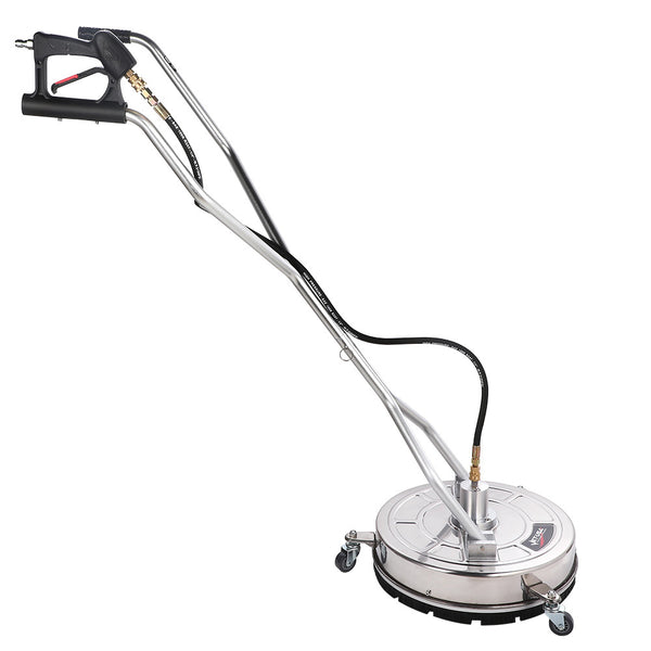 Jet Usa 18" Stainless Steel Pressure Washer Surface Cleaner With Yoke Handlebar 3/8" Fitting For Concrete Driveway Patio Floor Pressure Washer Parts