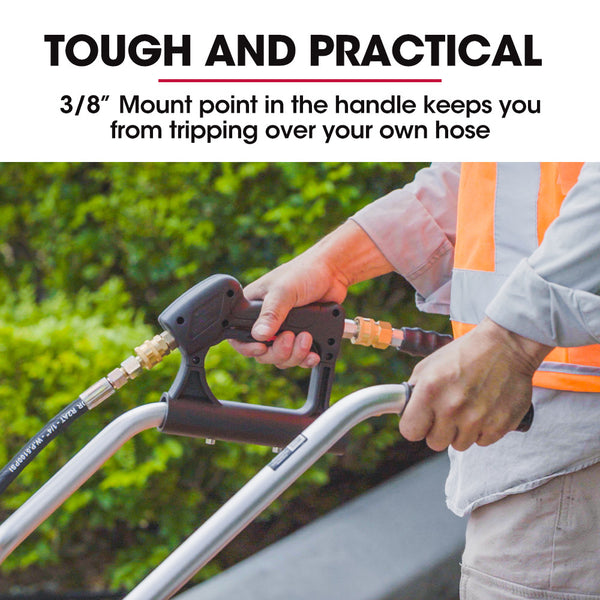 Jet Usa 21" Stainless Steel Pressure Washer Surface Cleaner With Yoke Handlebar 3/8" Fitting For Concrete Driveway Patio Floor Pressure Washer Parts