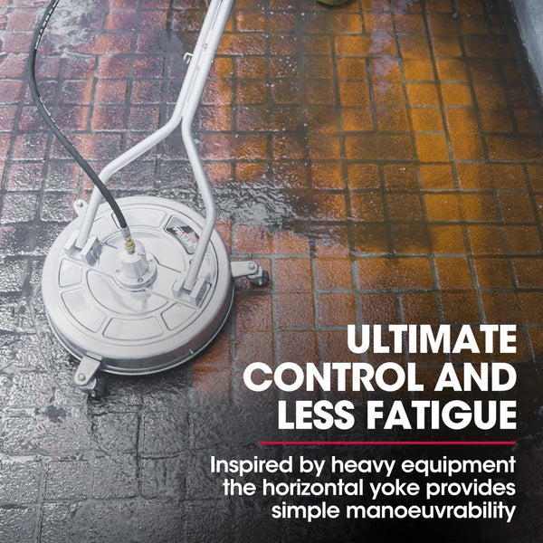 Jet Usa 21" Stainless Steel Pressure Washer Surface Cleaner With Yoke Handlebar 3/8" Fitting For Concrete Driveway Patio Floor Pressure Washer Parts